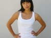 womens gym singlets white