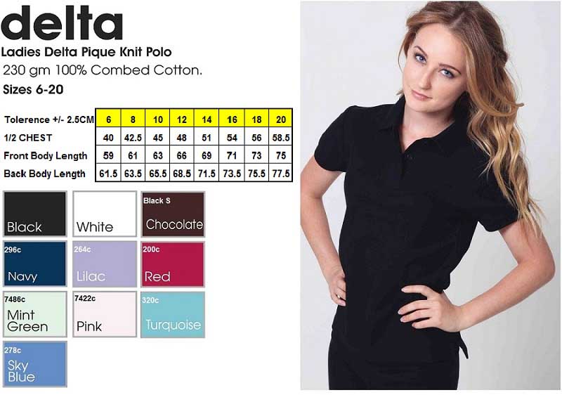 delta ladies polo shirt