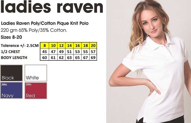 raven ladies polo shirt